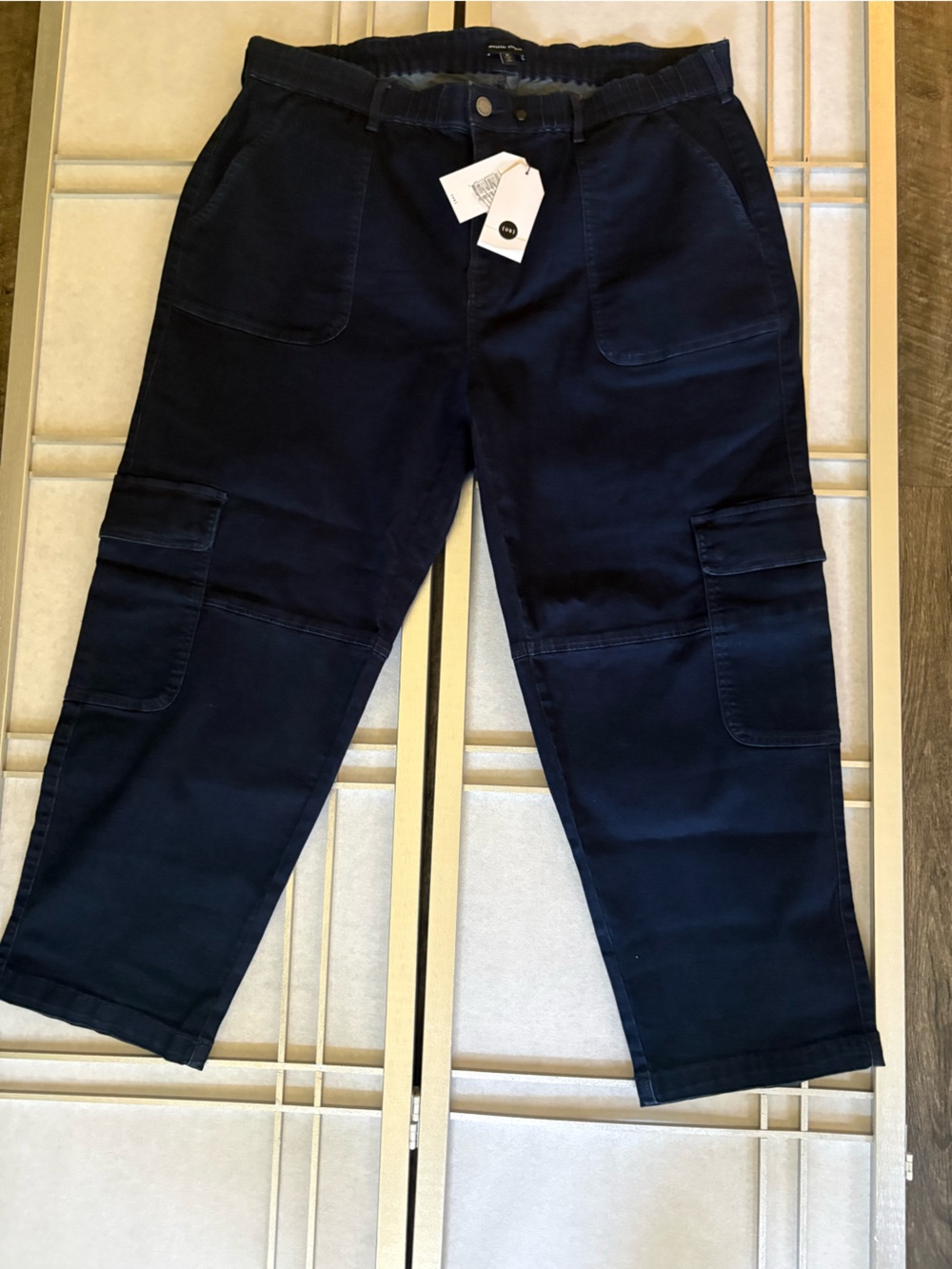 Universal Standard Navy Relaxed Cargo Jeans